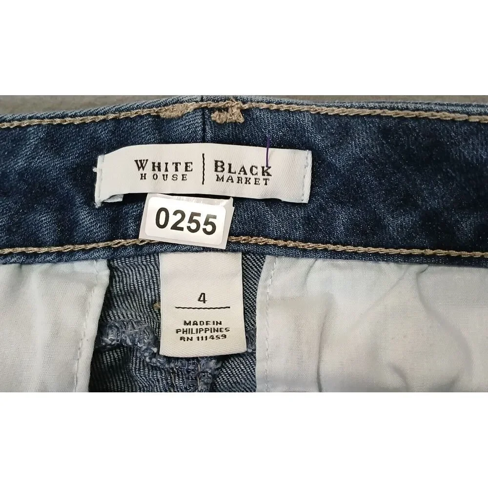White House Black‎ Market Womens Blue Denim Skirt Size 4 32 Waist- Long 16
